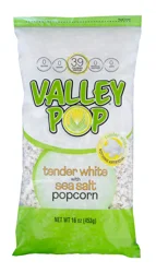 Valley Pop Premium Tender White Popcorn with Sea Salt 16 oz