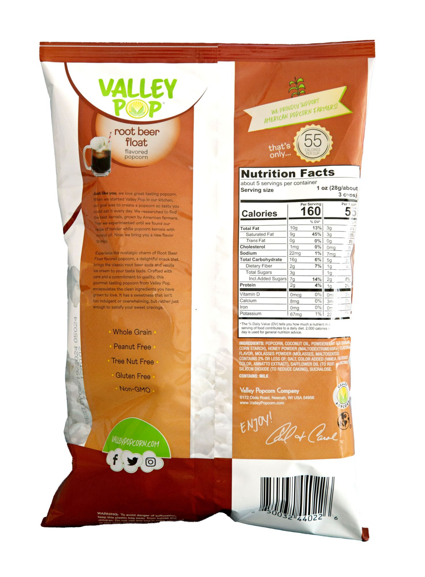 slide 2 of 2, Valley Pop Popcorn Root Beer Float Infusions 5 Oz, 5 oz