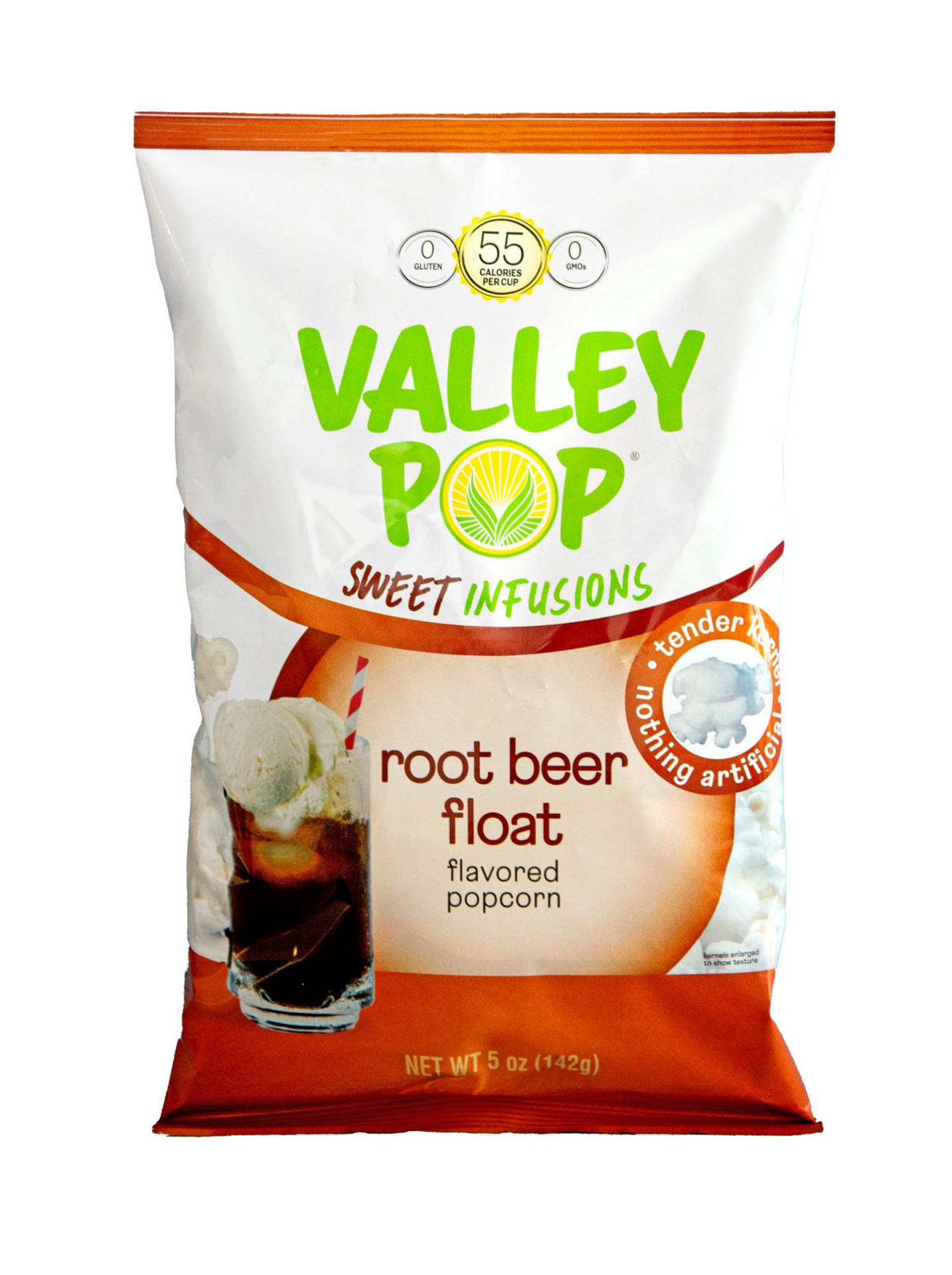 slide 1 of 2, Valley Pop Popcorn Root Beer Float Infusions 5 Oz, 5 oz