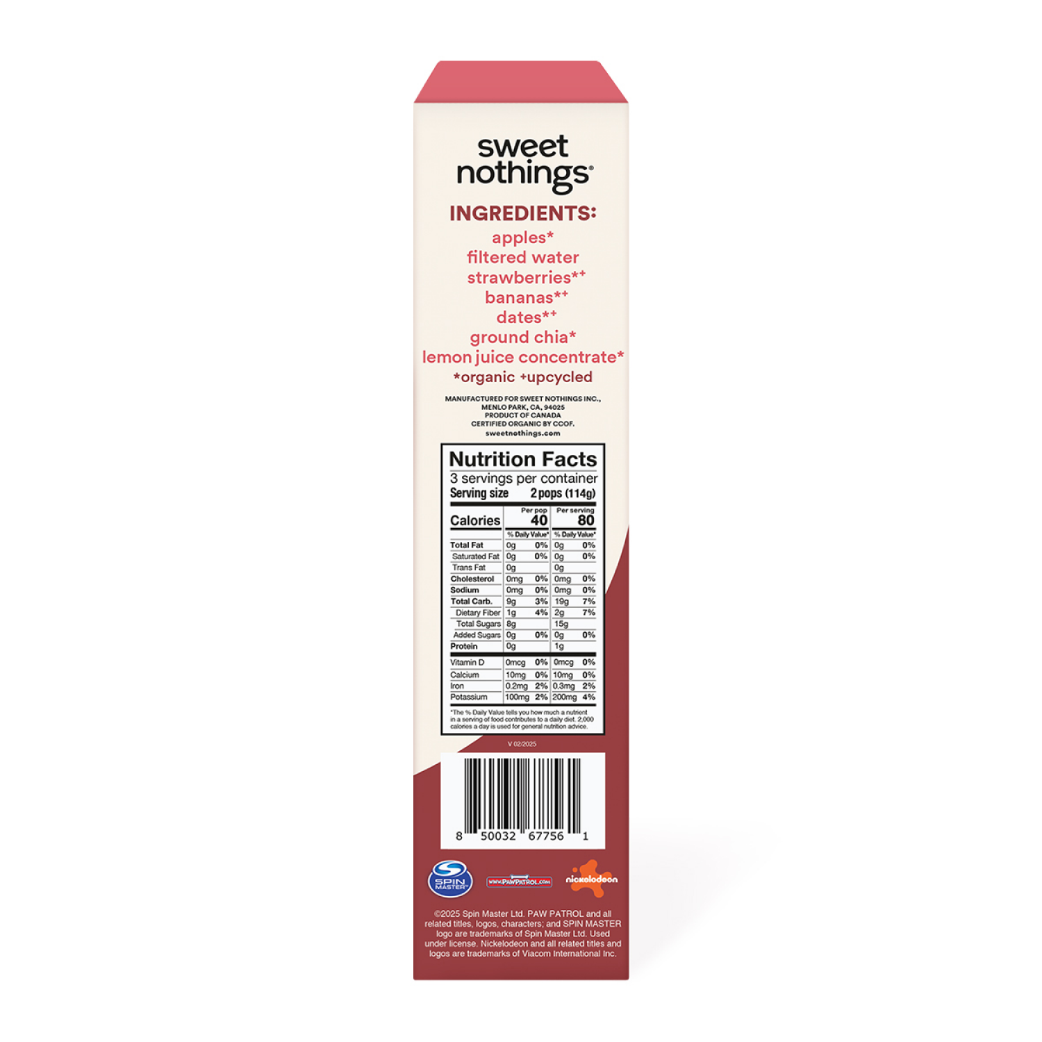 slide 2 of 5, Sweet Nothings Kids Organiic Apple Berry Squeezable Fruit Pops 6 - 2 oz Pops, 6 ct