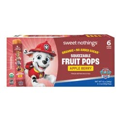 Sweet Nothings Kids Organiic Apple Berry Squeezable Fruit Pops 6 - 2 oz Pops
