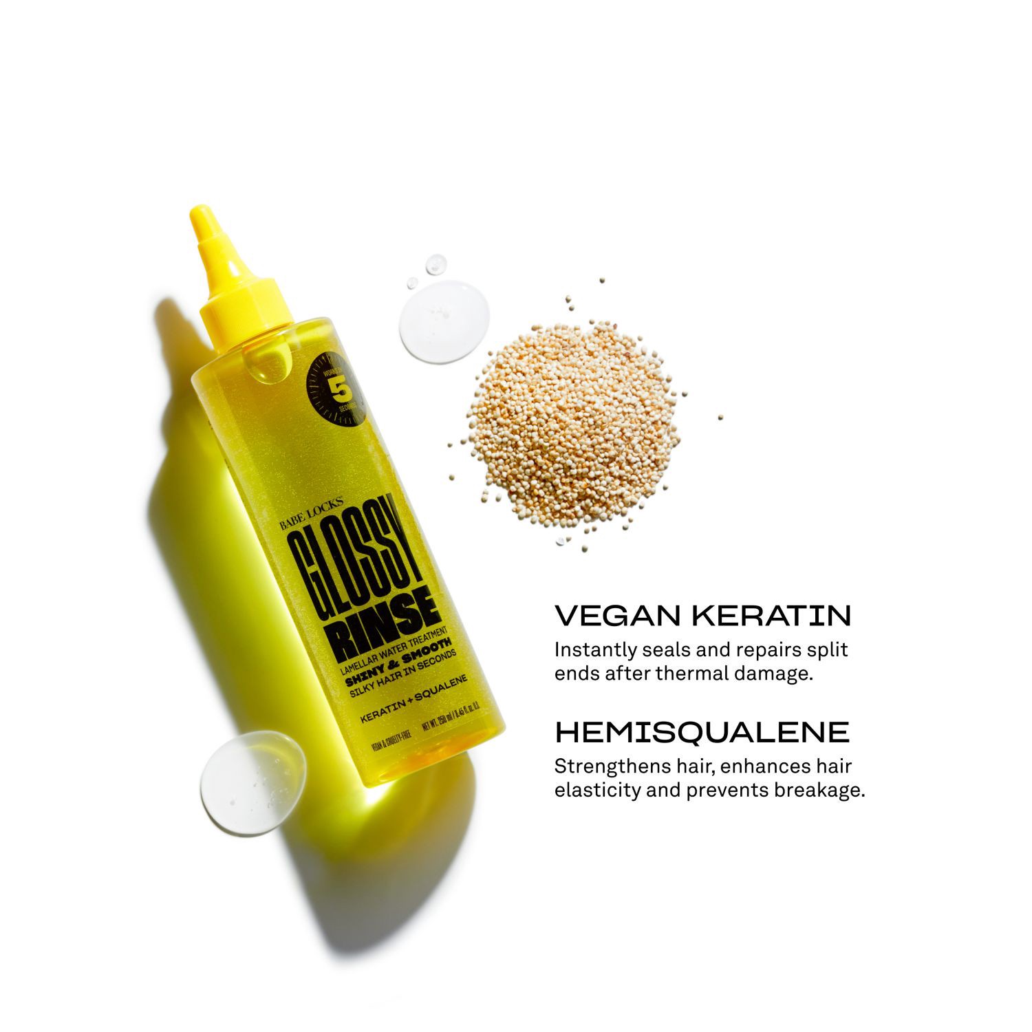 slide 4 of 7, Babe Locks Glossy Rinse Lamellar Water Treatment, 8.45 Oz, 8.45 oz