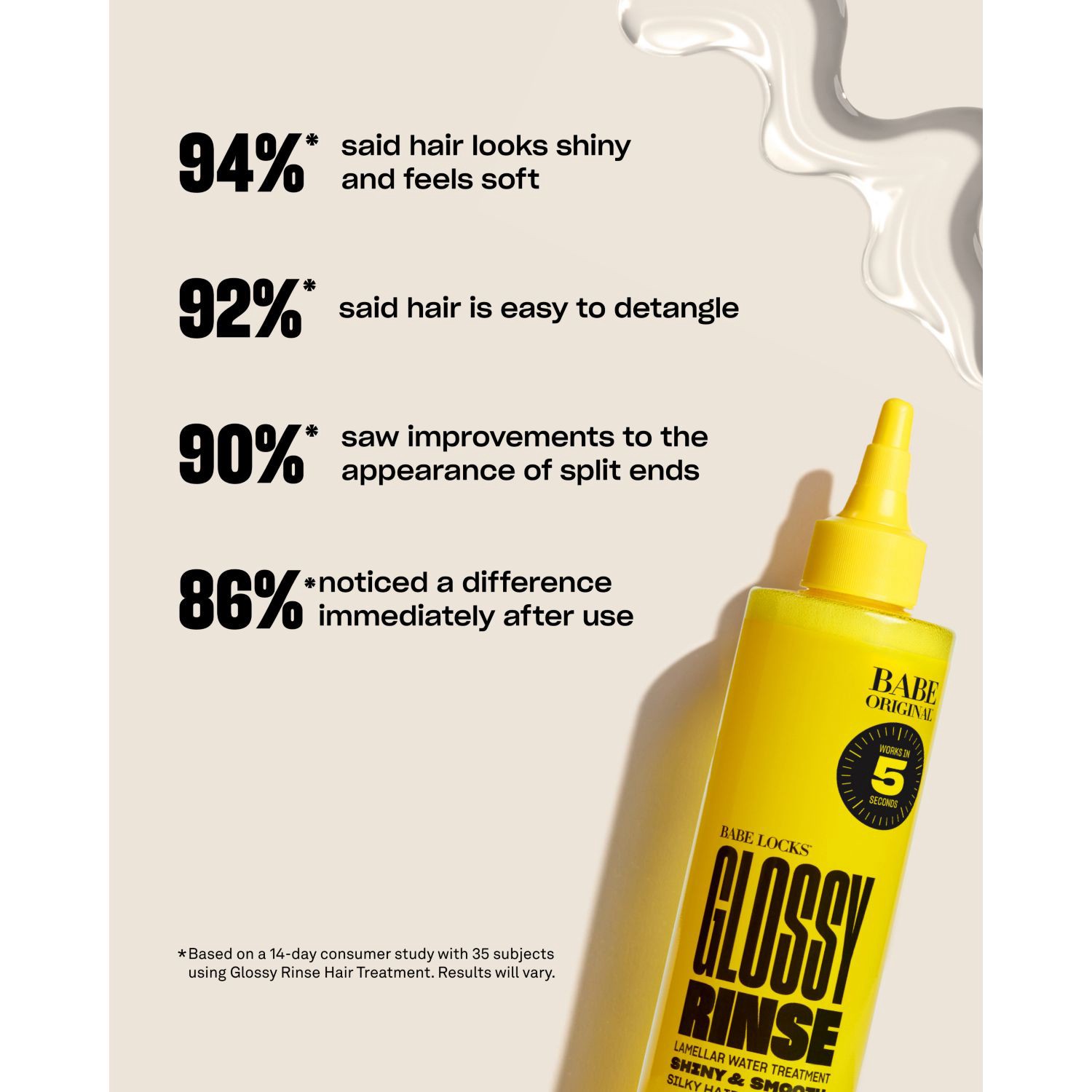 slide 2 of 7, Babe Locks Glossy Rinse Lamellar Water Treatment, 8.45 Oz, 8.45 oz