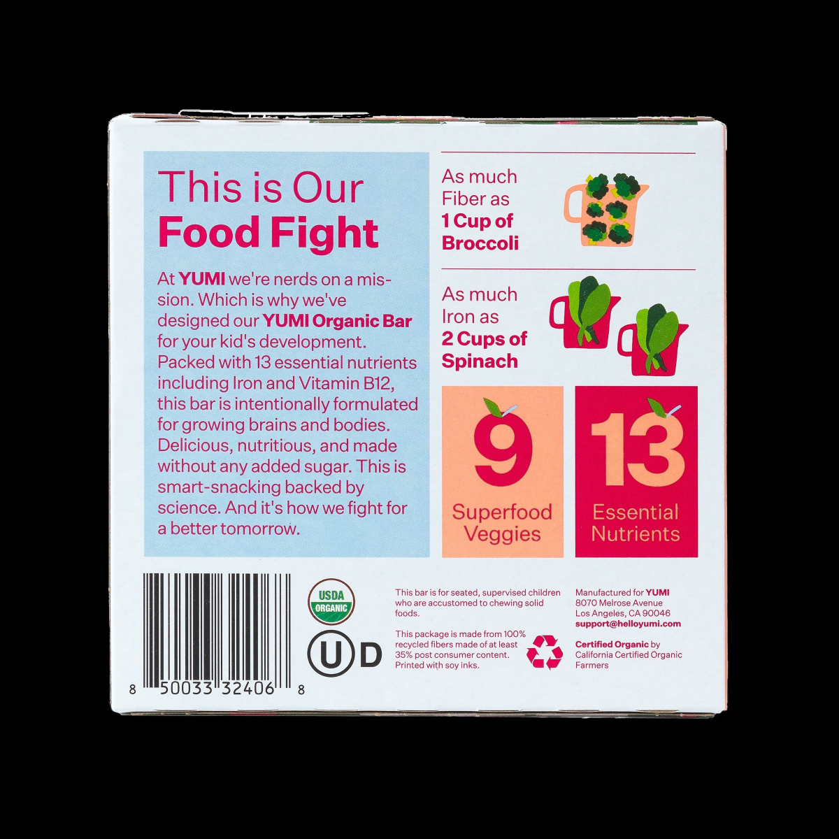 slide 14 of 21, Yumi Organic Strawberry & Rhubarb Bar 5 - 0.74 oz Bars, 5 ct