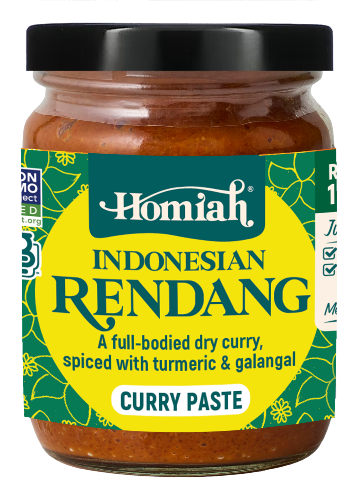 slide 1 of 1, Homiah Indonesian Rendang Medium Curry Paste 4 oz, 4 oz