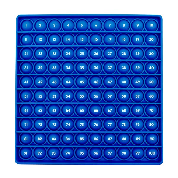 slide 3 of 4, Junior Learning Pop And Learn Bubble Board, 8'' X 8'', Blue, Grades K-5, 8 in