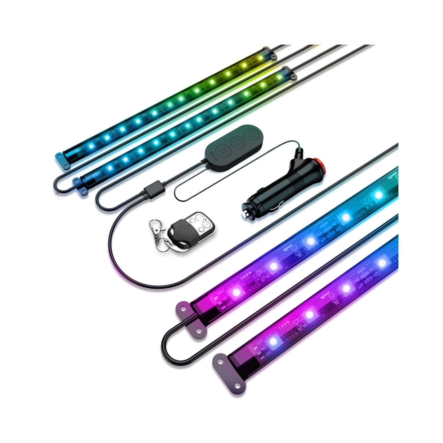 slide 5 of 6, Govee RGBIC Interior Car LED Strip Light(4*0.98ft), 0.98 ft