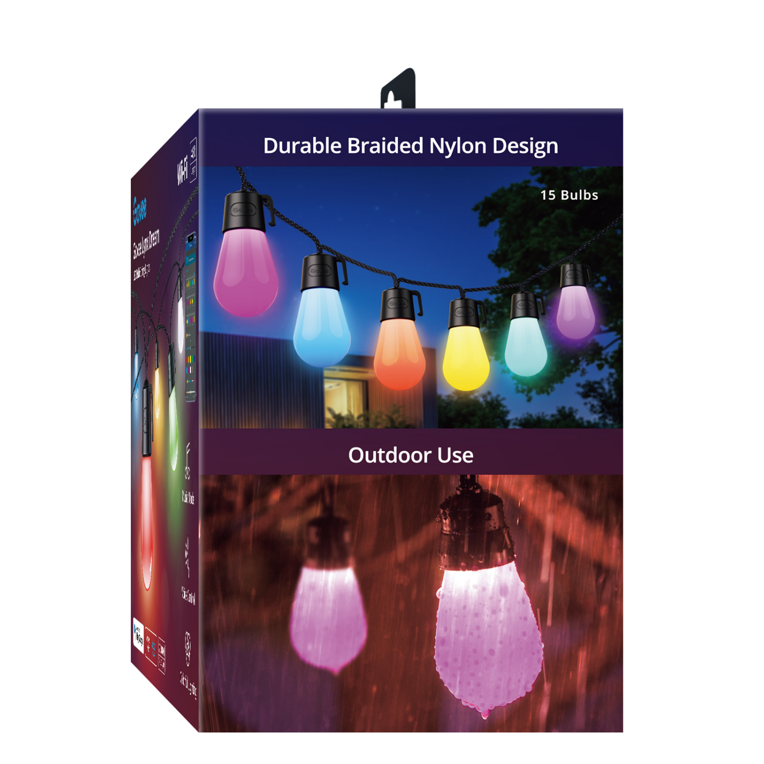 slide 4 of 6, Govee LED Bulb String Lights, 48 ft