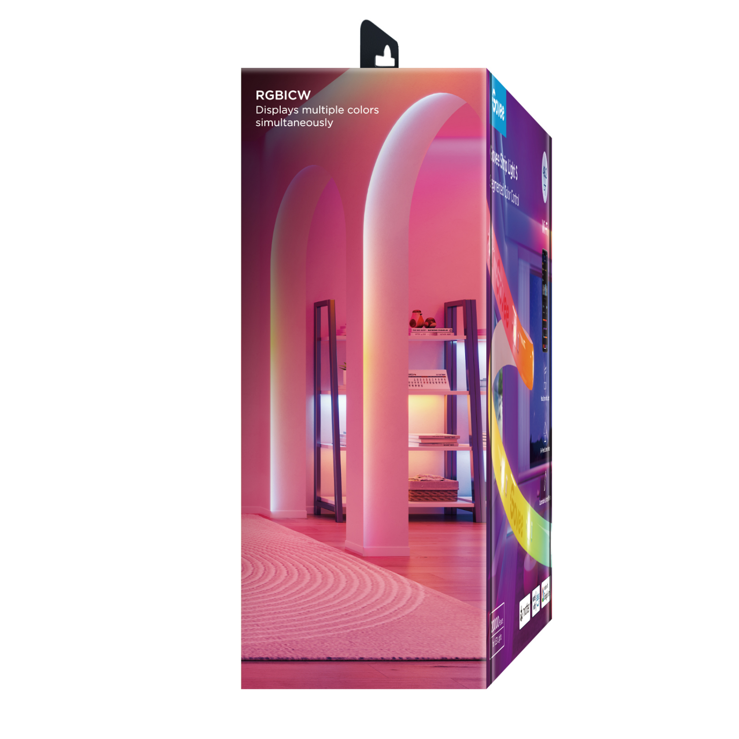 slide 4 of 8, Govee 49.2ft Wi-Fi RGBICW LED Strip Light, 49.2 ft