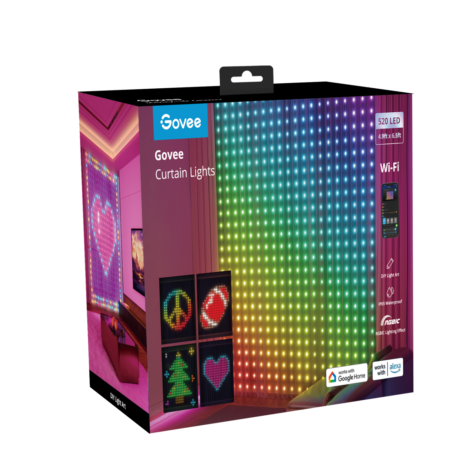 slide 6 of 8, Govee Govee 520 LED Curtain Lights 1 ea, 1 ct