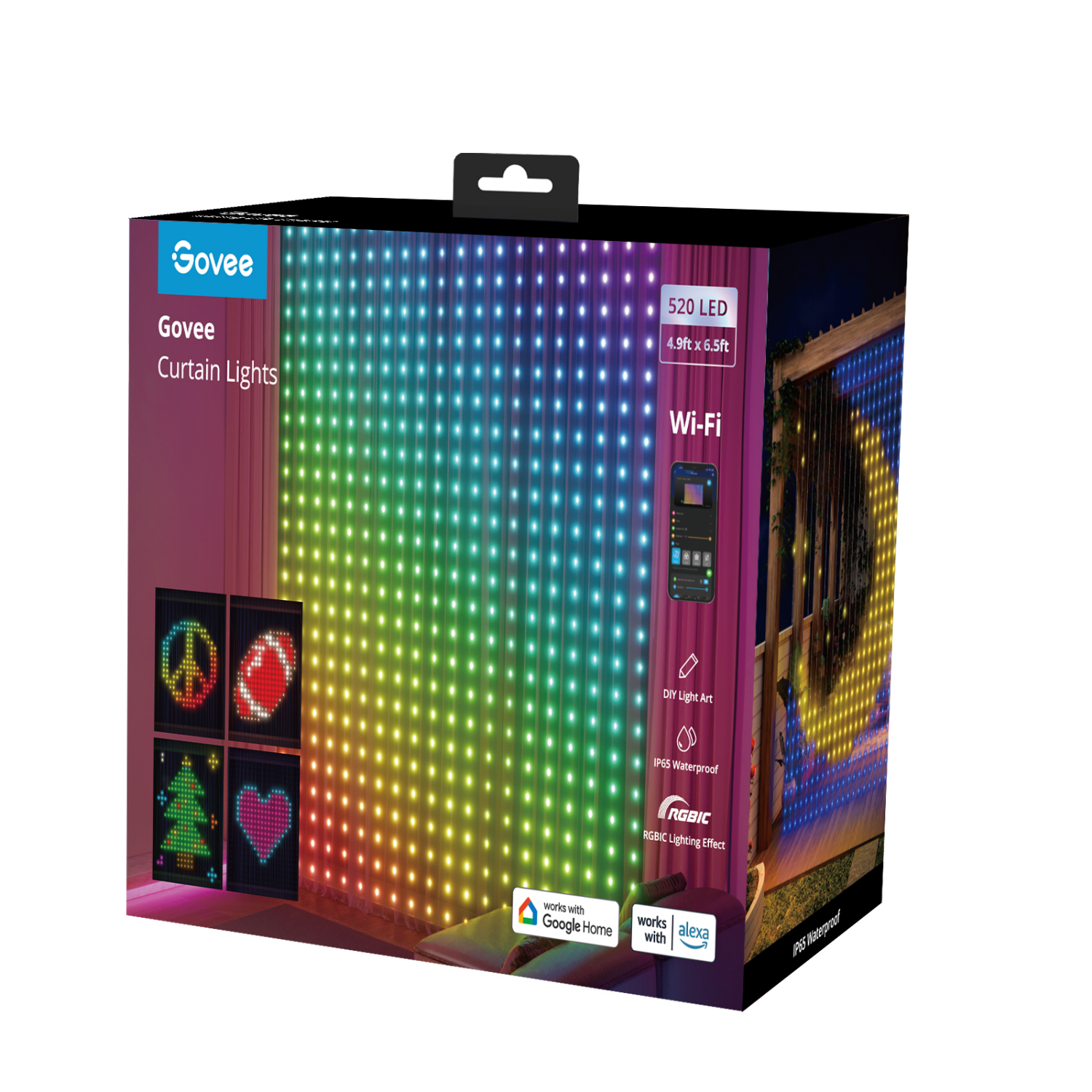 slide 7 of 8, Govee Govee 520 LED Curtain Lights 1 ea, 1 ct