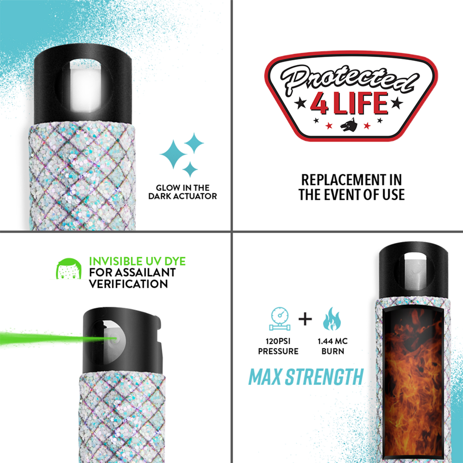 slide 2 of 4, Guard Dog Bling It On Pepper Spray Mermaid, 1/2 oz