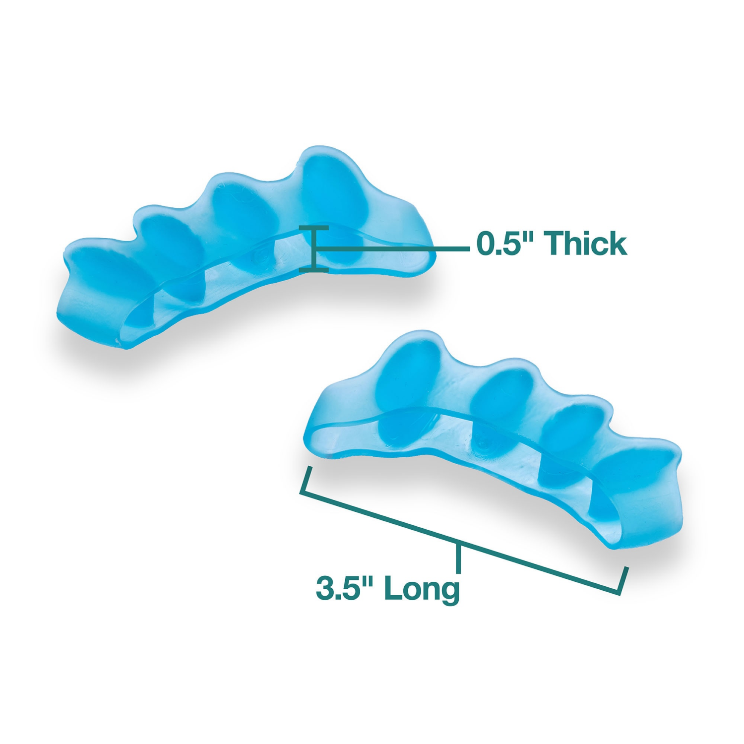 slide 3 of 4, ZenToes Silicone Toe Separators for Correct Toe Alignment, 1 Pair - Blue, 1 ct