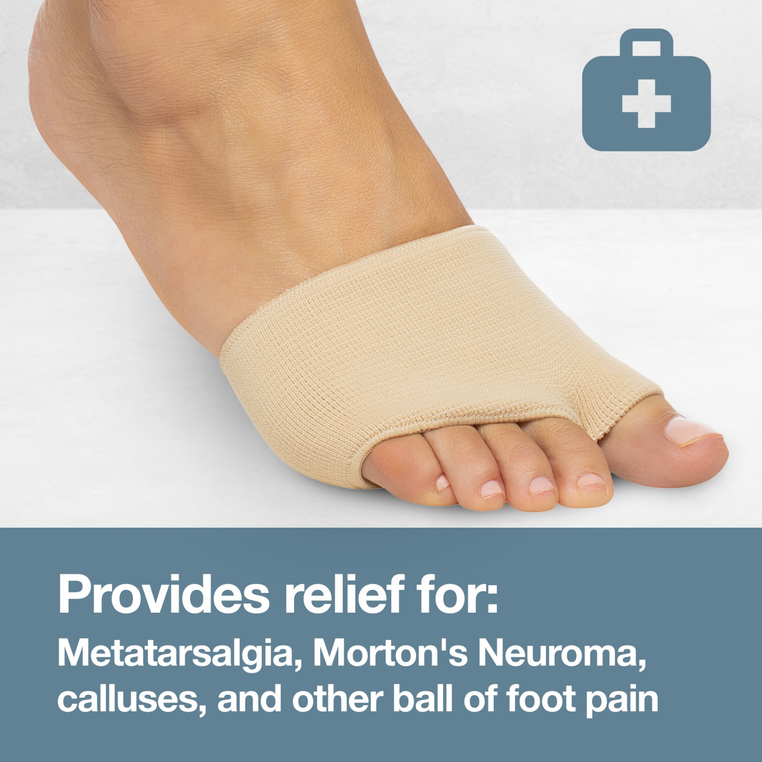 slide 4 of 6, ZenToes Metatarsal Gel Pads for Ball of Foot Pain - Beige - M - 1 Pair, 1 ct