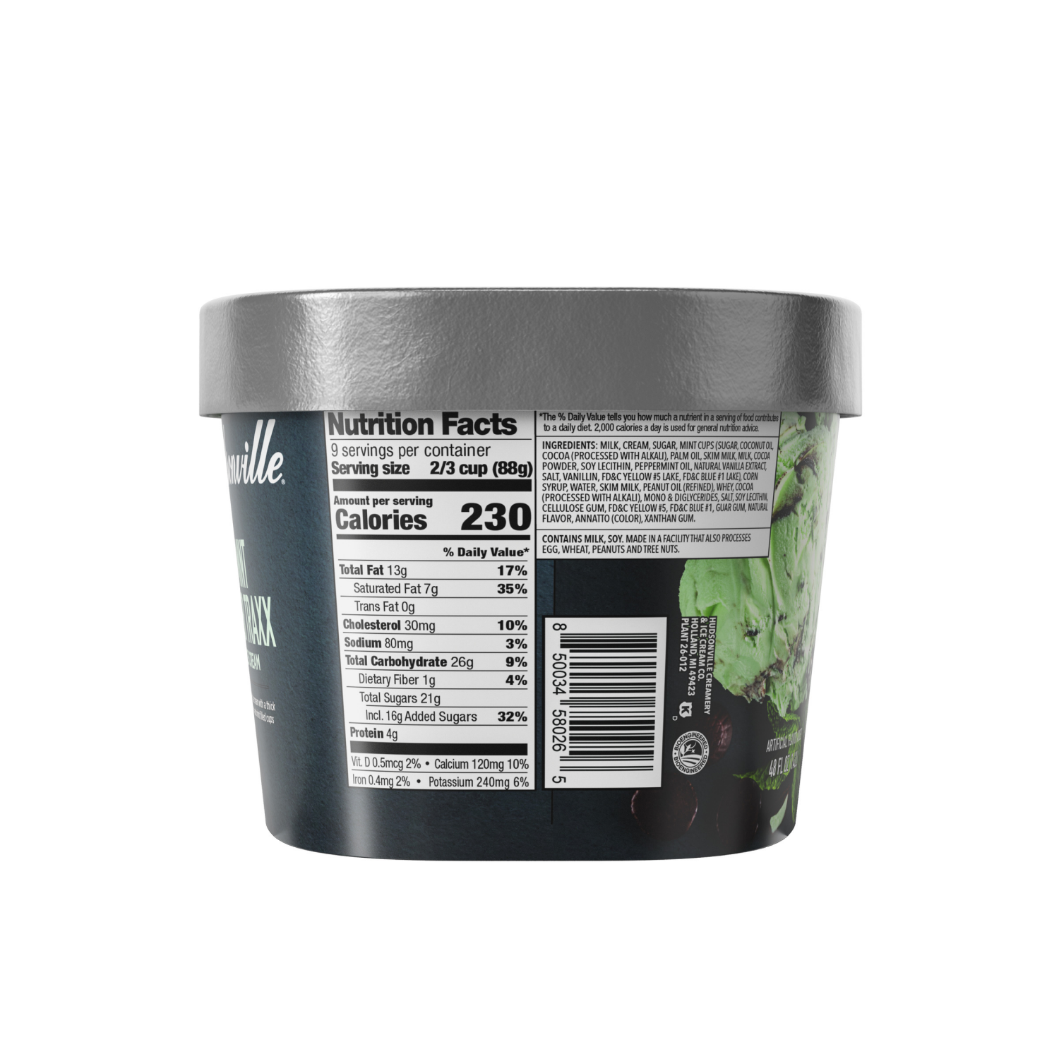 slide 3 of 5, Hudsonville Ice Cream Mint Deer Traxx 48Oz, 48 oz