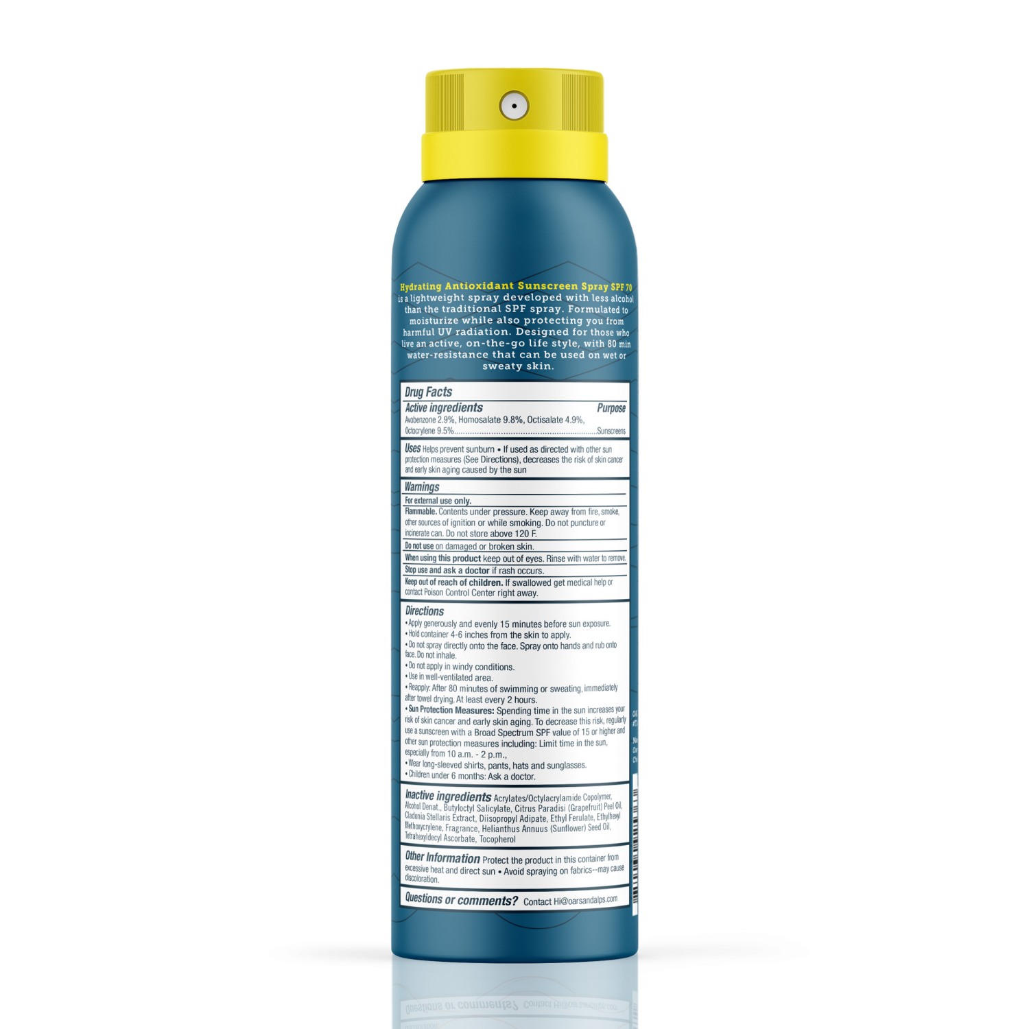 slide 2 of 2, Oars + Alps Hydrating Antioxidant Sunscreen Spray Spf 70 6 Fl. Oz., 6 fl oz