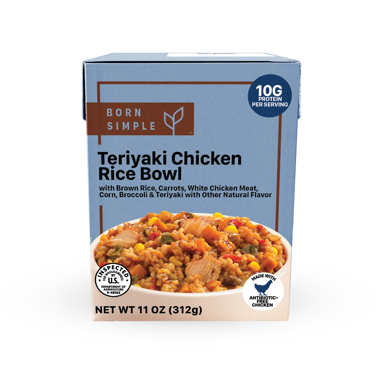 slide 5 of 5, Born Simple Teriyaki Chicken Rice Bowl, 11 oz, 11 oz