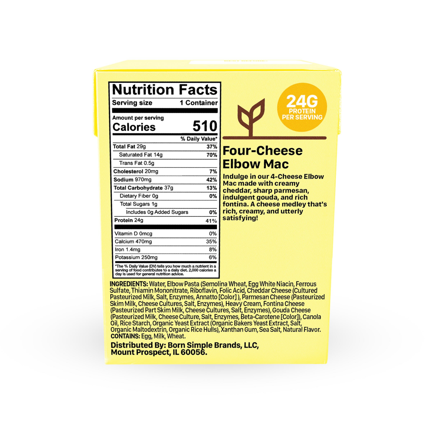 slide 5 of 5, Born Simple Four Cheese Macaroni, 11 oz, 11 oz
