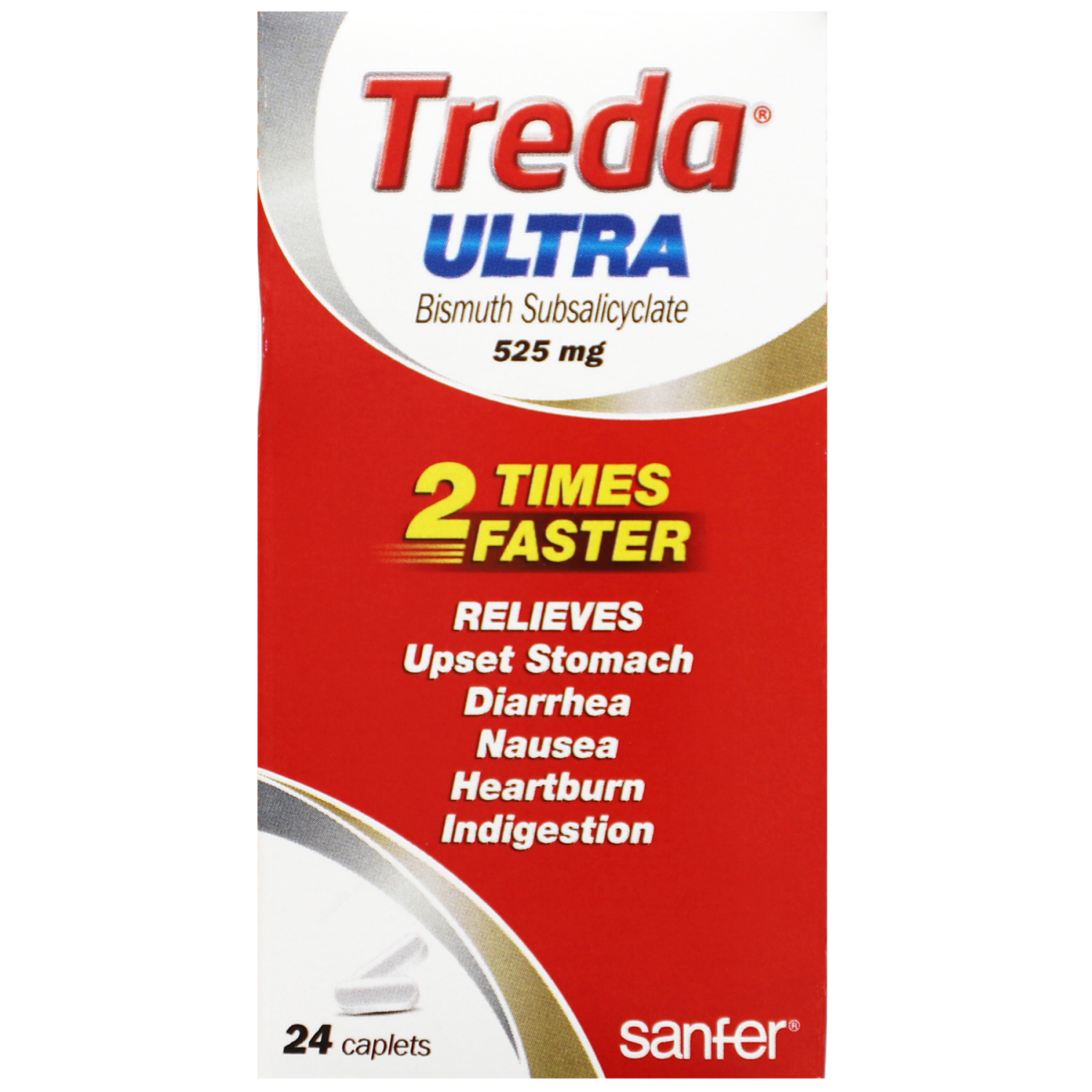 slide 2 of 3, Treda 525 mg Upset Stomach Reliever 24 ea, 24 ct