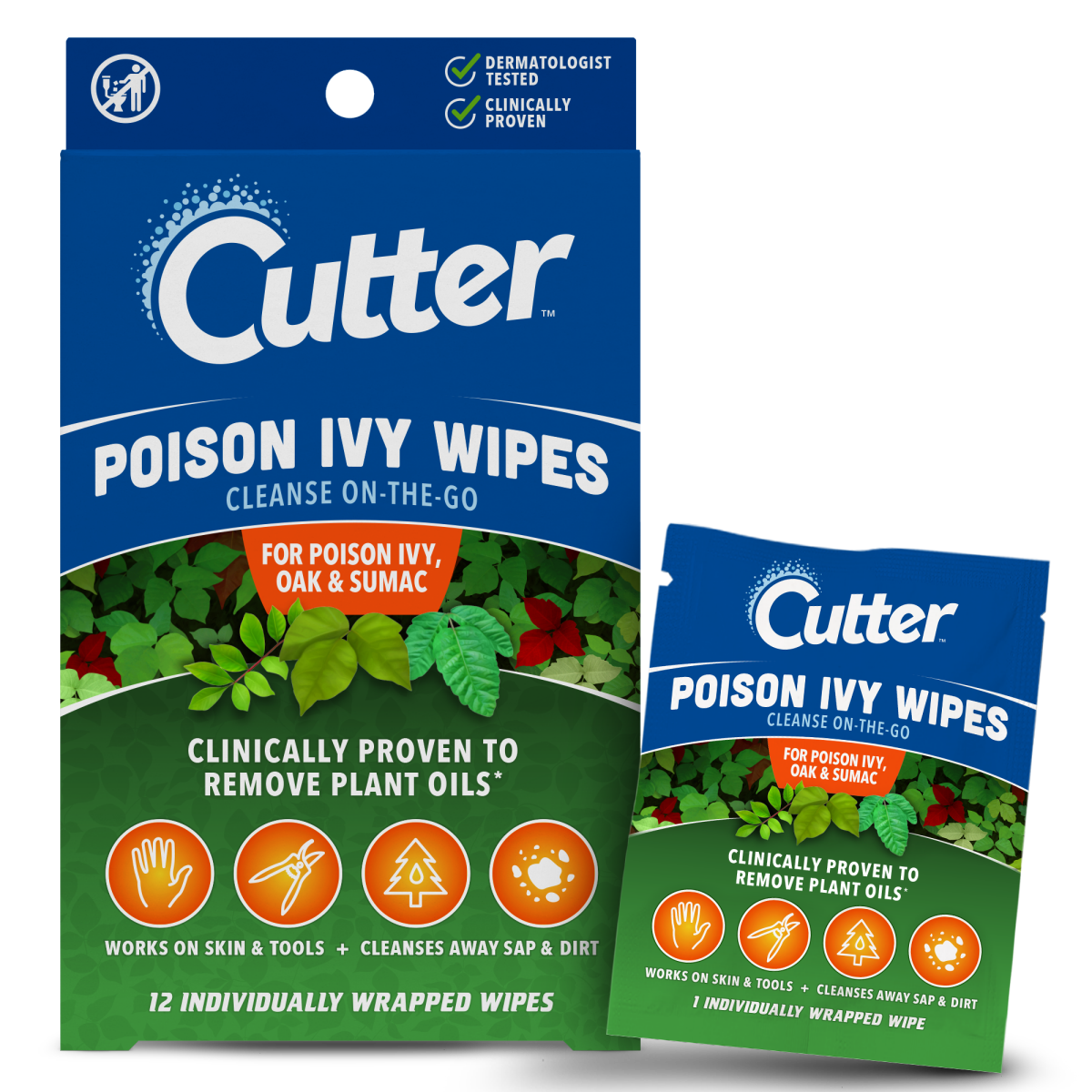 slide 1 of 1, Cutter Poison Ivy Wipes 12 ea, 12 ct