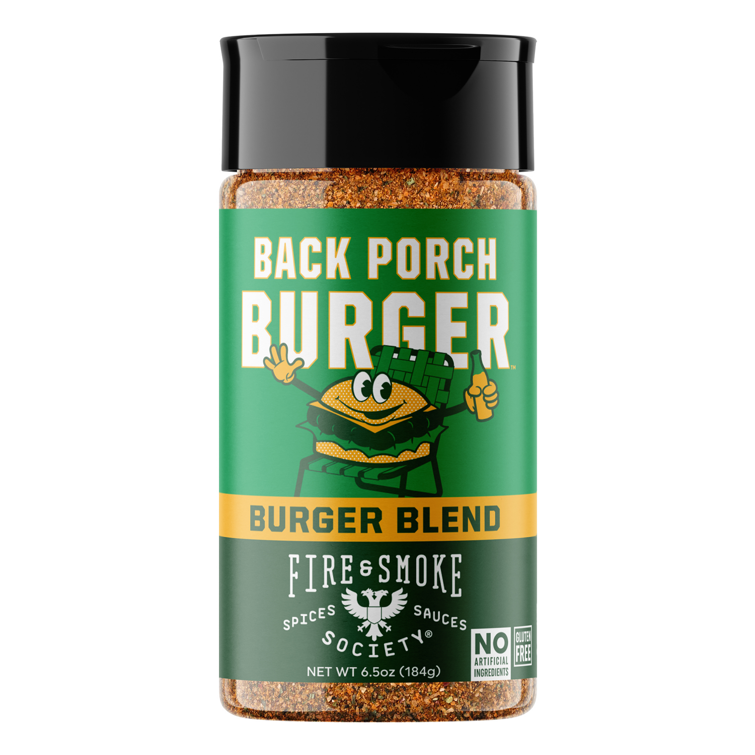 slide 1 of 2, Fire and Smoke Rub Back Porch Burger, 5 oz