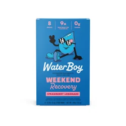 Water Boy Weekend Recovery Hydration Strawberry Lemonade Electrolyte Drink Mix 8 - 0.23 oz Stick Packs