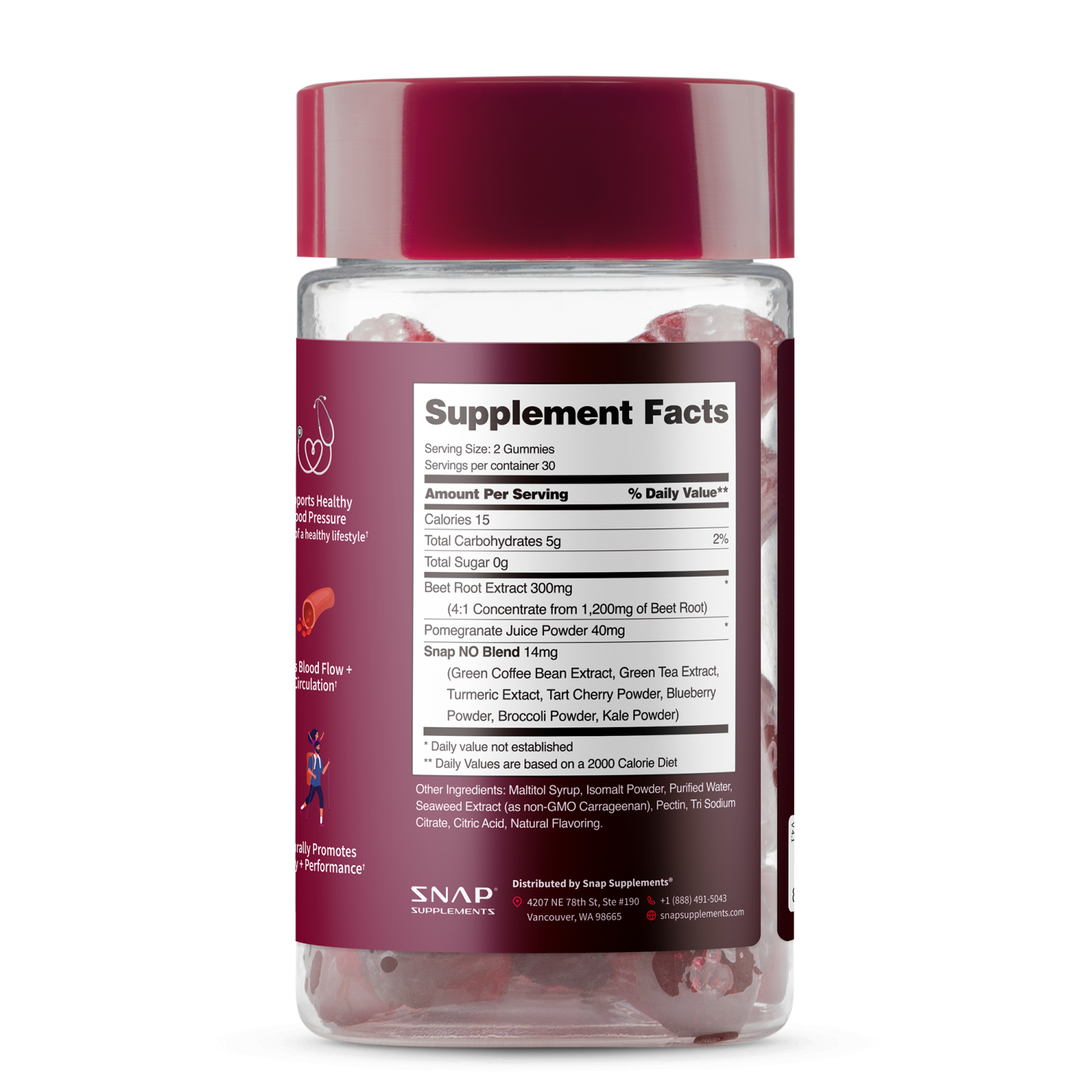 slide 2 of 2, SNAP Heart Beets Gummies, 60 ct