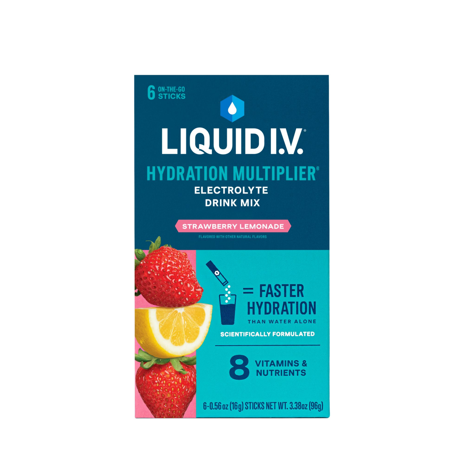 slide 1 of 2, Liquid I.V. Strawberry Lemonade - 6 ct, 6 ct