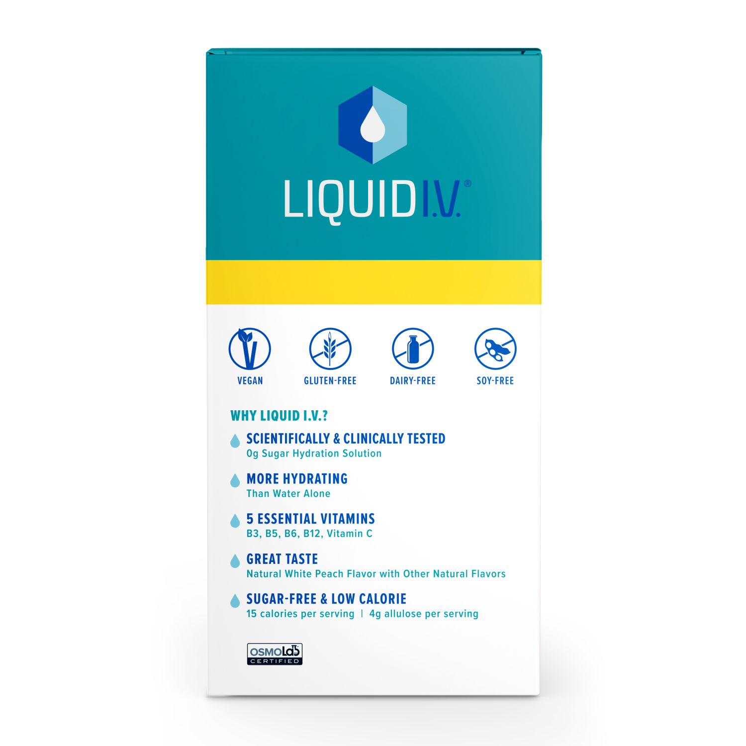 slide 3 of 4, Liquid IV Sugar Free White Peach, 15 ct