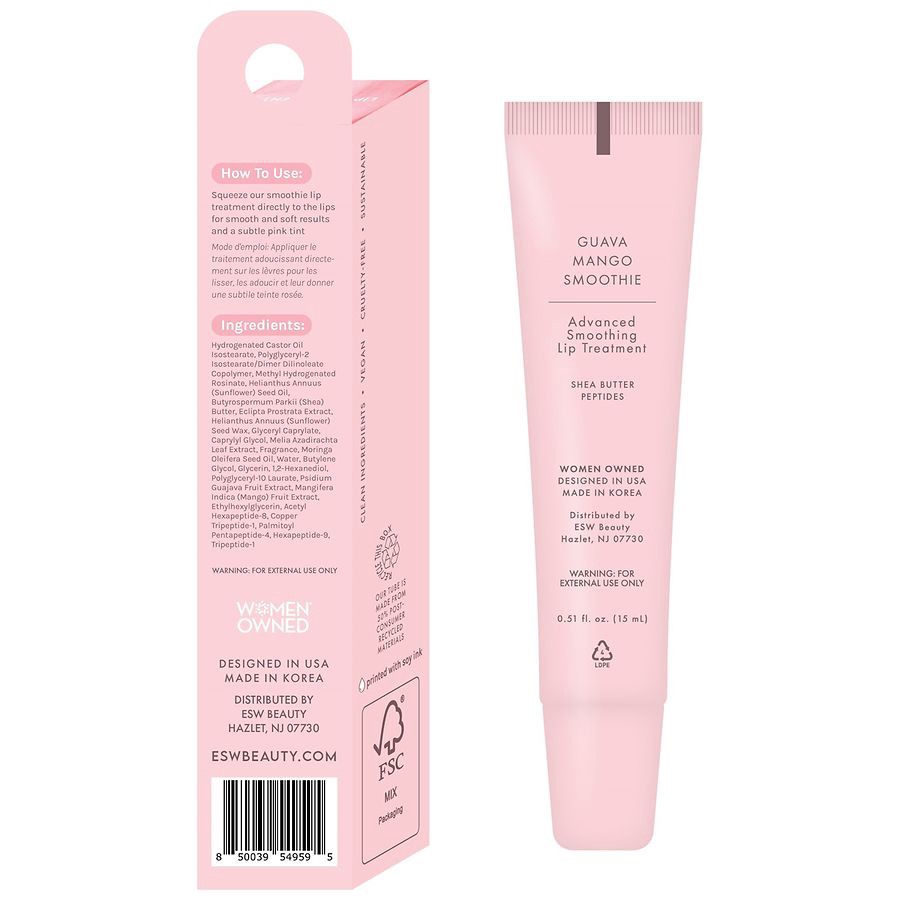 slide 4 of 4, ESW Beauty Guava Mango Smoothie Lip Treatment 0.51 fl oz, 0.51 fl oz