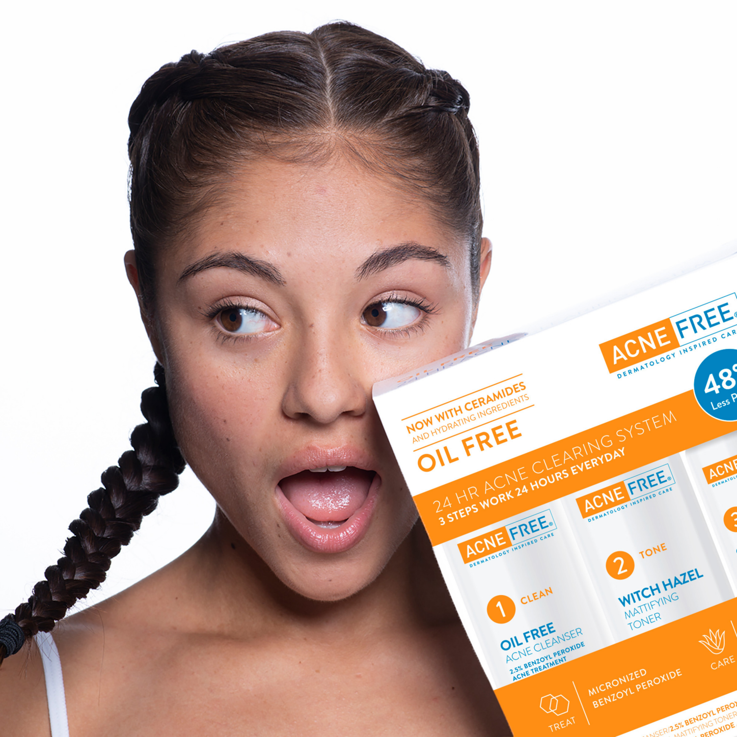 slide 6 of 7, Acne Free 3 Step Kit, 10 oz