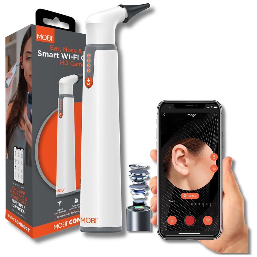 slide 4 of 5, Mobi Ear Nose & Throat HD Camera Smart Wi-Fi Otoscope 1 ea, 1 ct
