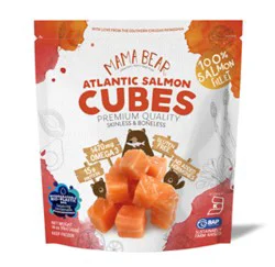Mama Bear Premium Atlantic Salmon Cubes - 16 Oz