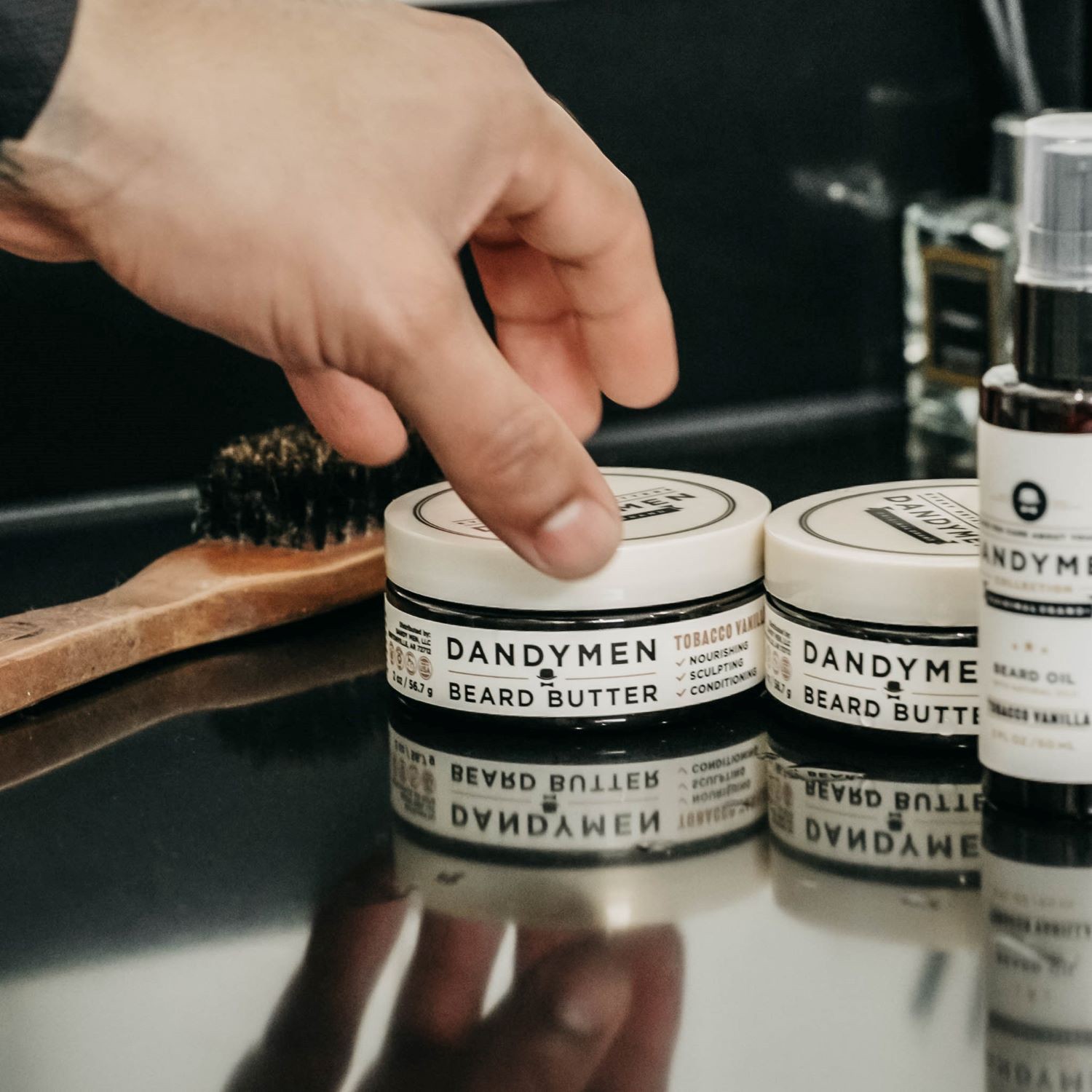 slide 3 of 3, Dandymen Beard Butter, Tobacco Vanilla, 2 oz