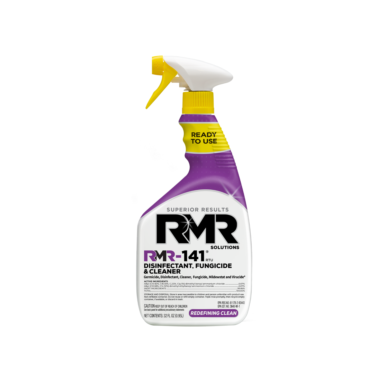 slide 1 of 1, RMR Solutions, RMR-141 Ready to Use Disinfectant, Fungicide & Cleaner single pack, 32 fl oz