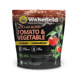 Wakefield Biochar Blends with CarbonBoost Mycorrhizae and Plant Probiotics for Tomato & Vegetable 2QT