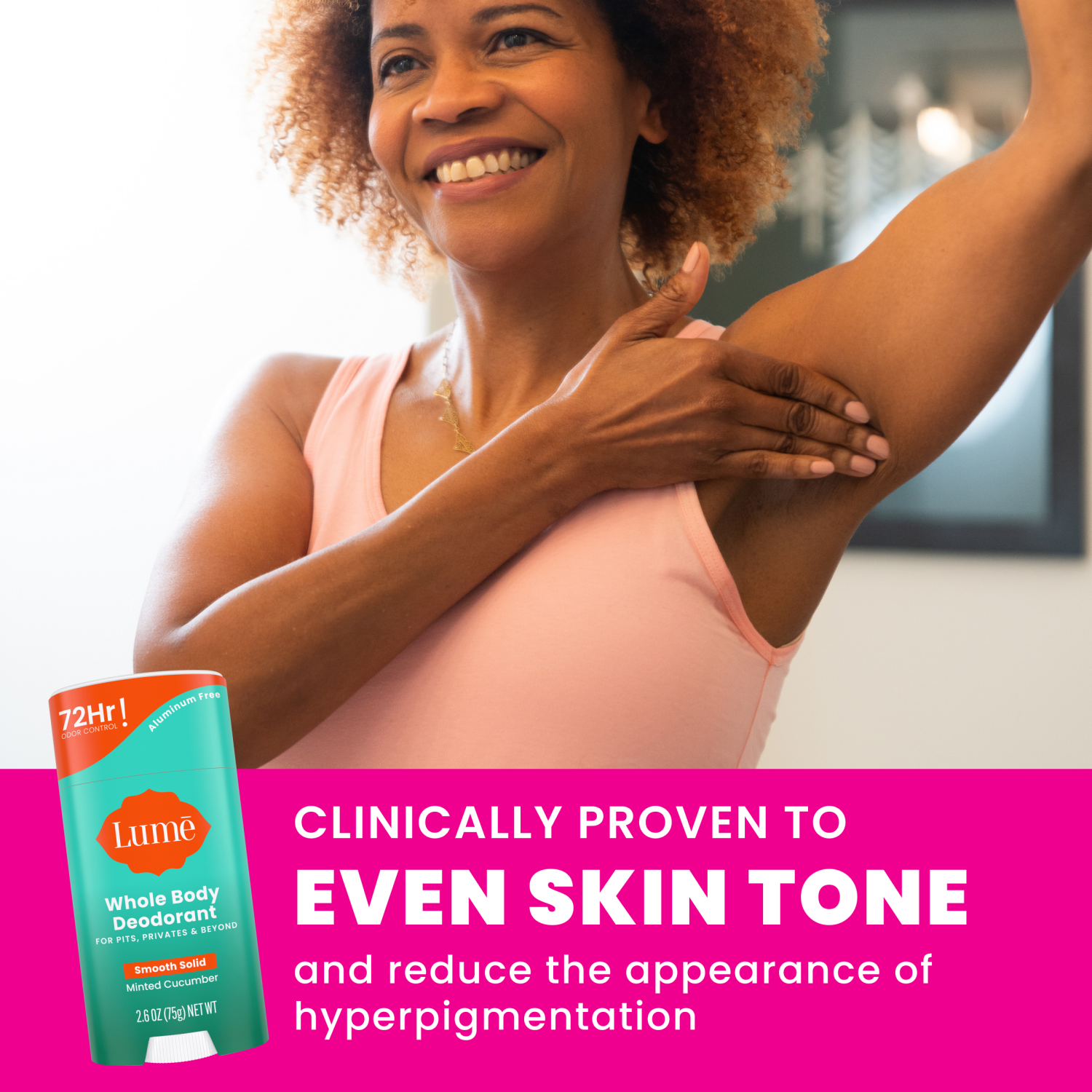 slide 5 of 5, Lume Whole Body Women’s Deodorant - Smooth Solid Stick - Aluminum Free - Minted Cucumber - 2.6oz, 2.6 oz