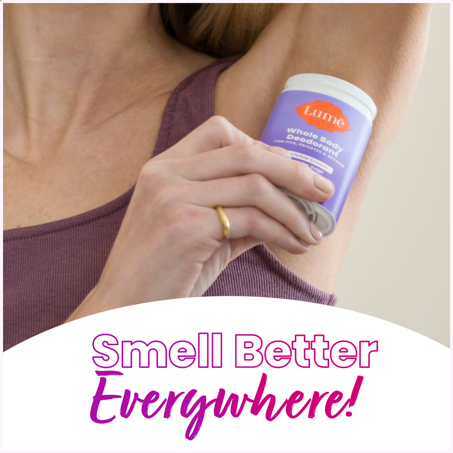 slide 5 of 5, Lume Whole Body Women's Deodorant Invisible Cream Stick - Soft Powder Scent - 2.2oz, 2.2 oz