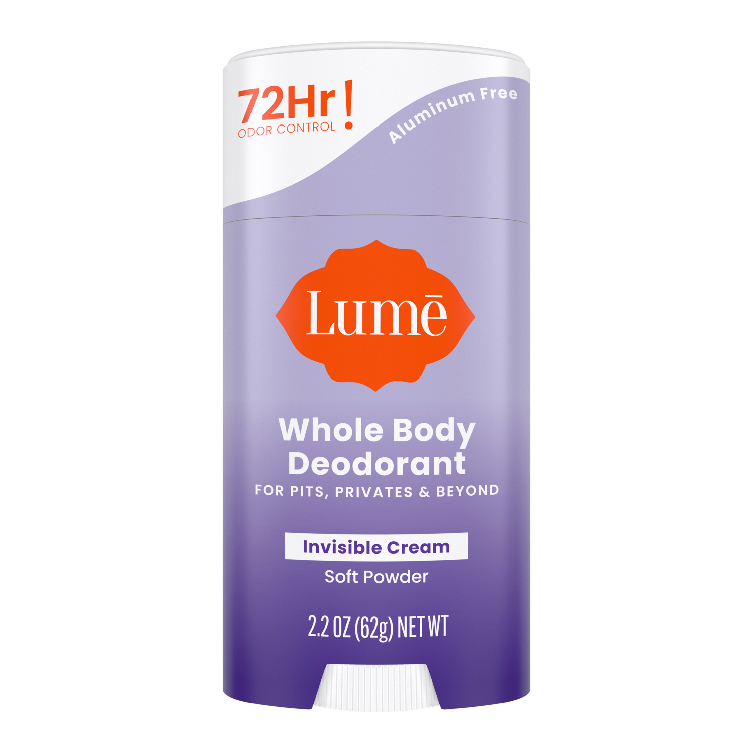 slide 1 of 5, Lume Whole Body Women's Deodorant Invisible Cream Stick - Soft Powder Scent - 2.2oz, 2.2 oz