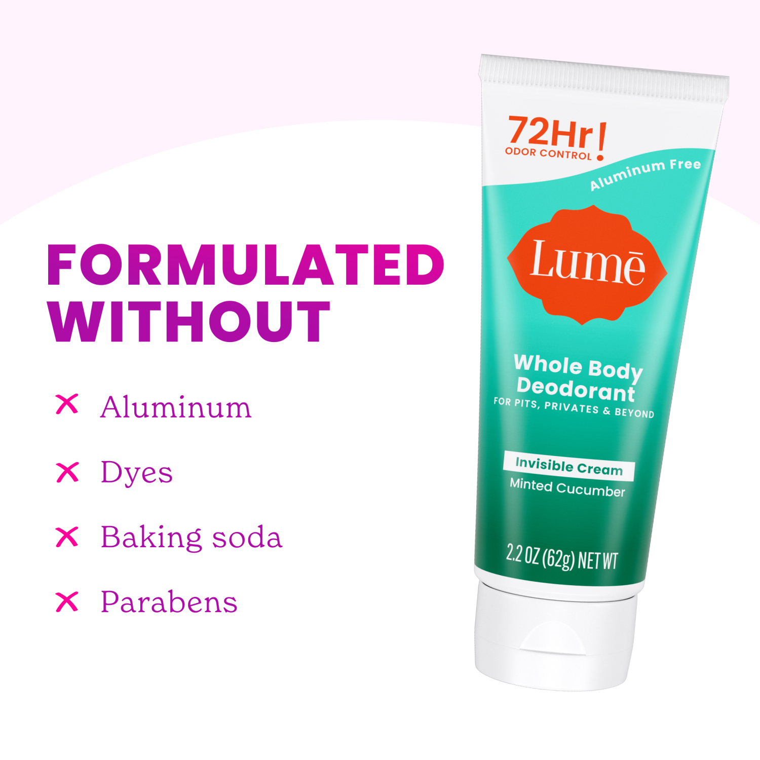 slide 4 of 5, Lume Antiperspirants and Deodorants Tube Minted Cucumber - 2.2oz, 2.2 oz