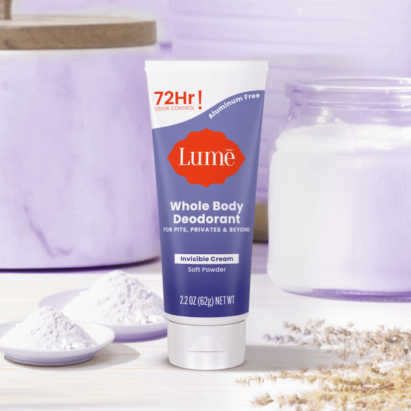 slide 28 of 29, Lume Whole Body Deodorant, Cream Tube, Soft Powder, 2.2 oz