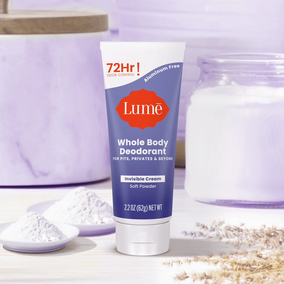 slide 29 of 29, Lume Whole Body Deodorant, Cream Tube, Soft Powder, 2.2 oz