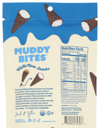 slide 2 of 5, Muddy Bites White Chocolate With Chocolate Waffle Cone Snack, 2.33 oz