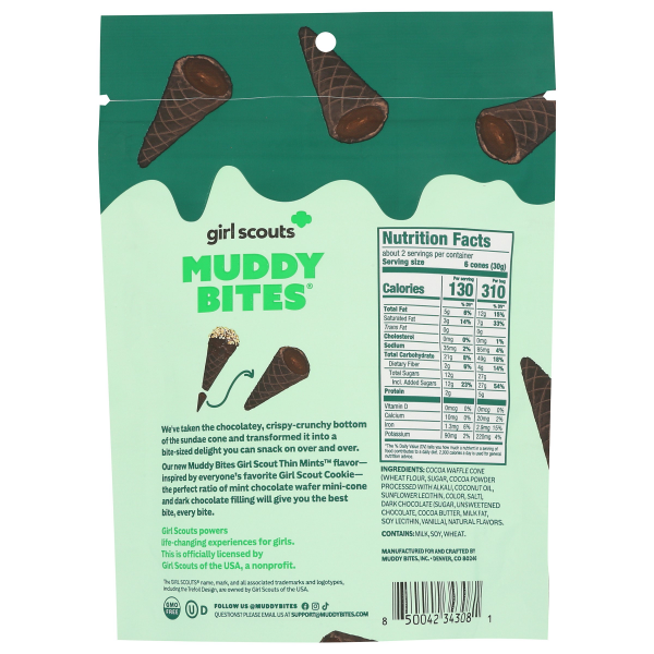 slide 5 of 5, Muddy Bites Thin Mints Mdy Bts Grl, 2.33 oz