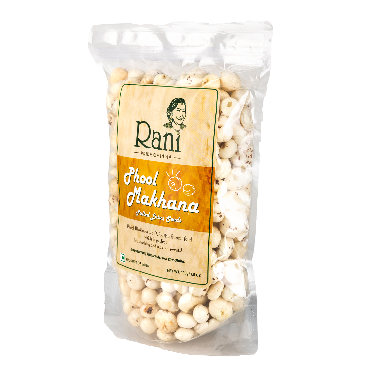 slide 2 of 2, Sonarani Phool Makhana/ Fox Seeds/Lotus Seed 100g, 100 gram