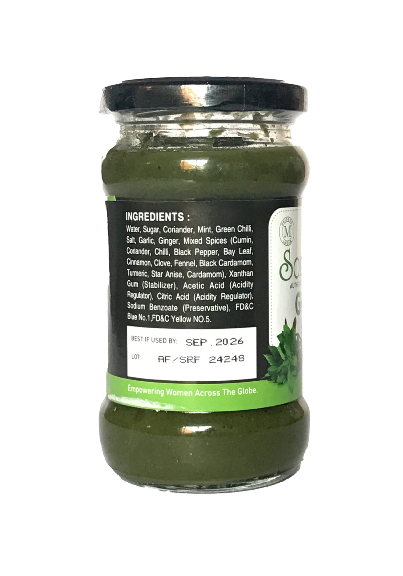 slide 2 of 2, Sonarani Green (Mint /Coriander /Chilli )Chutney 283G, 283 gram