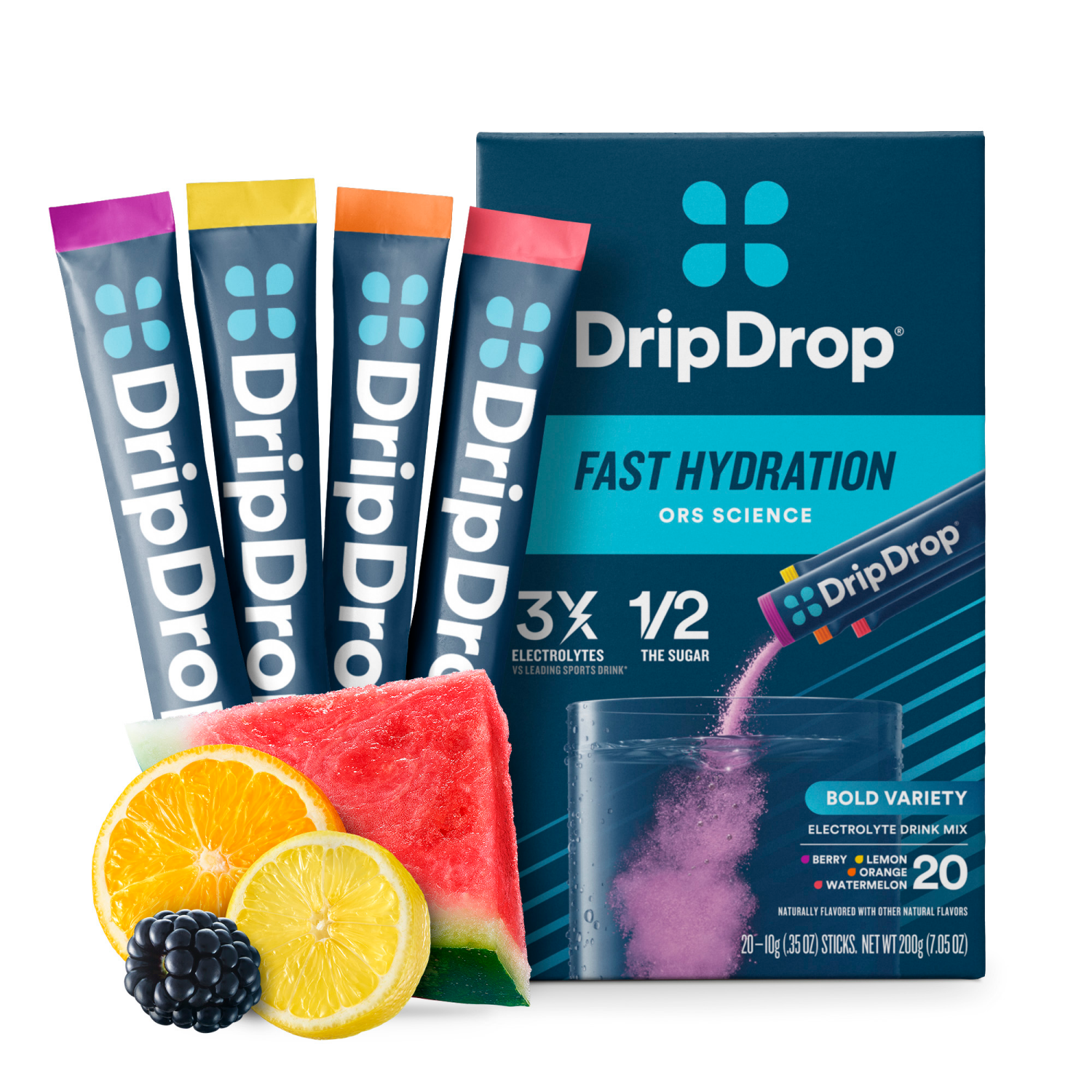 slide 1 of 5, DripDrop Bold Variety Electrolyte Drink Mix 20 - 10 g Sticks, 20 ct
