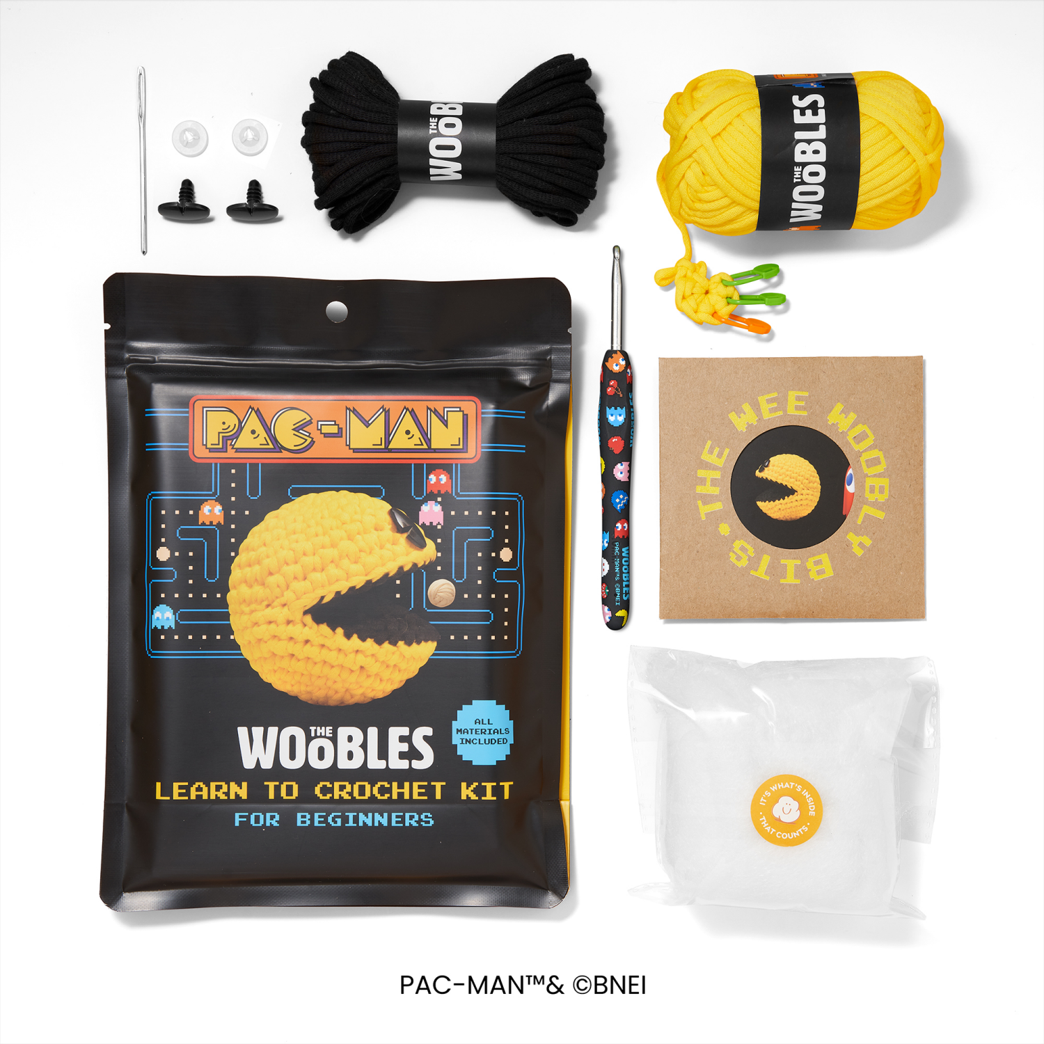 slide 3 of 3, The Woobles Pac-Man Crochet Kit, 1 ct