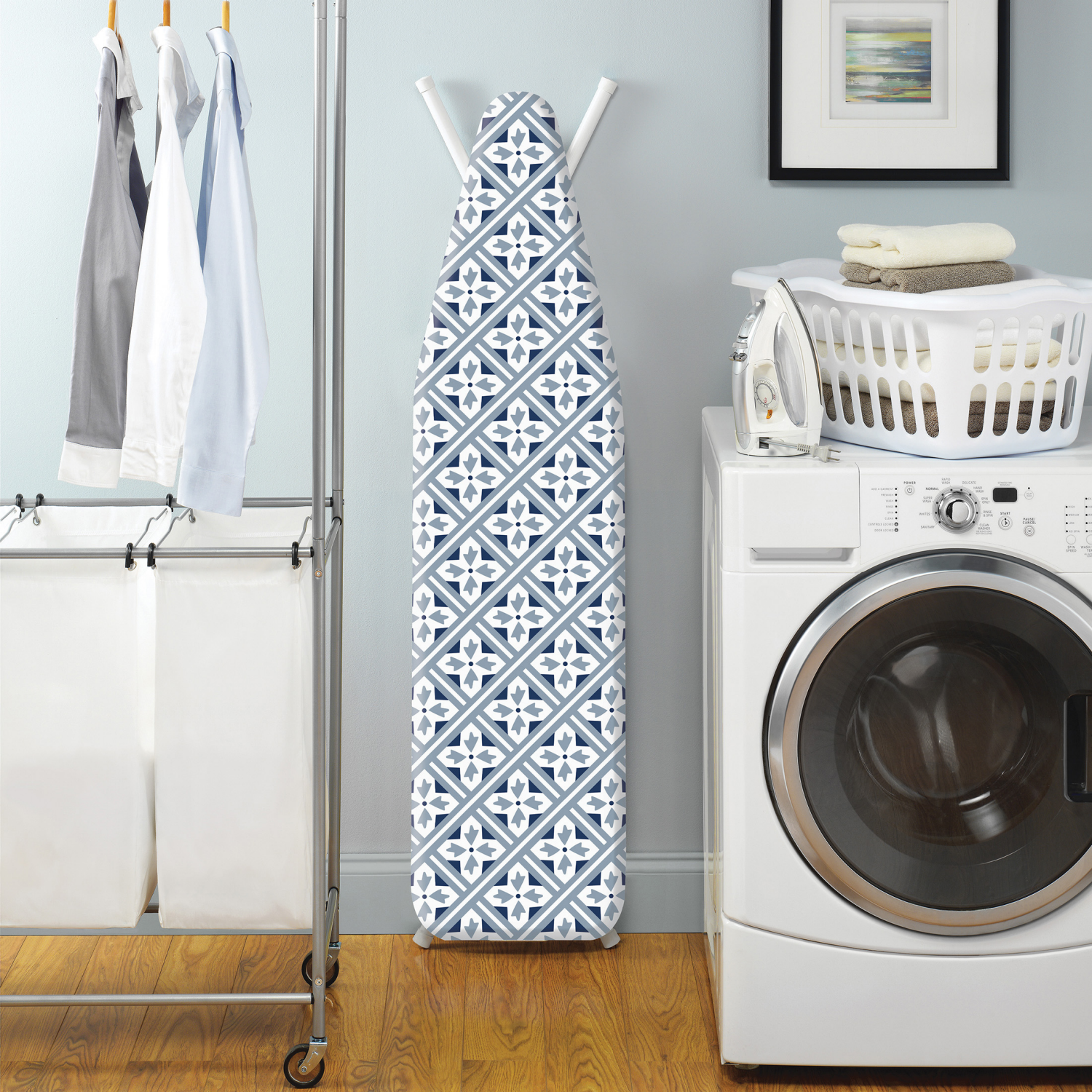 slide 3 of 3, Whitmor Seymour Home Products Ultimate Replacement Cover and Pad, Grey Lattice, Fits 53"-55" X 13"-14", 1 ct