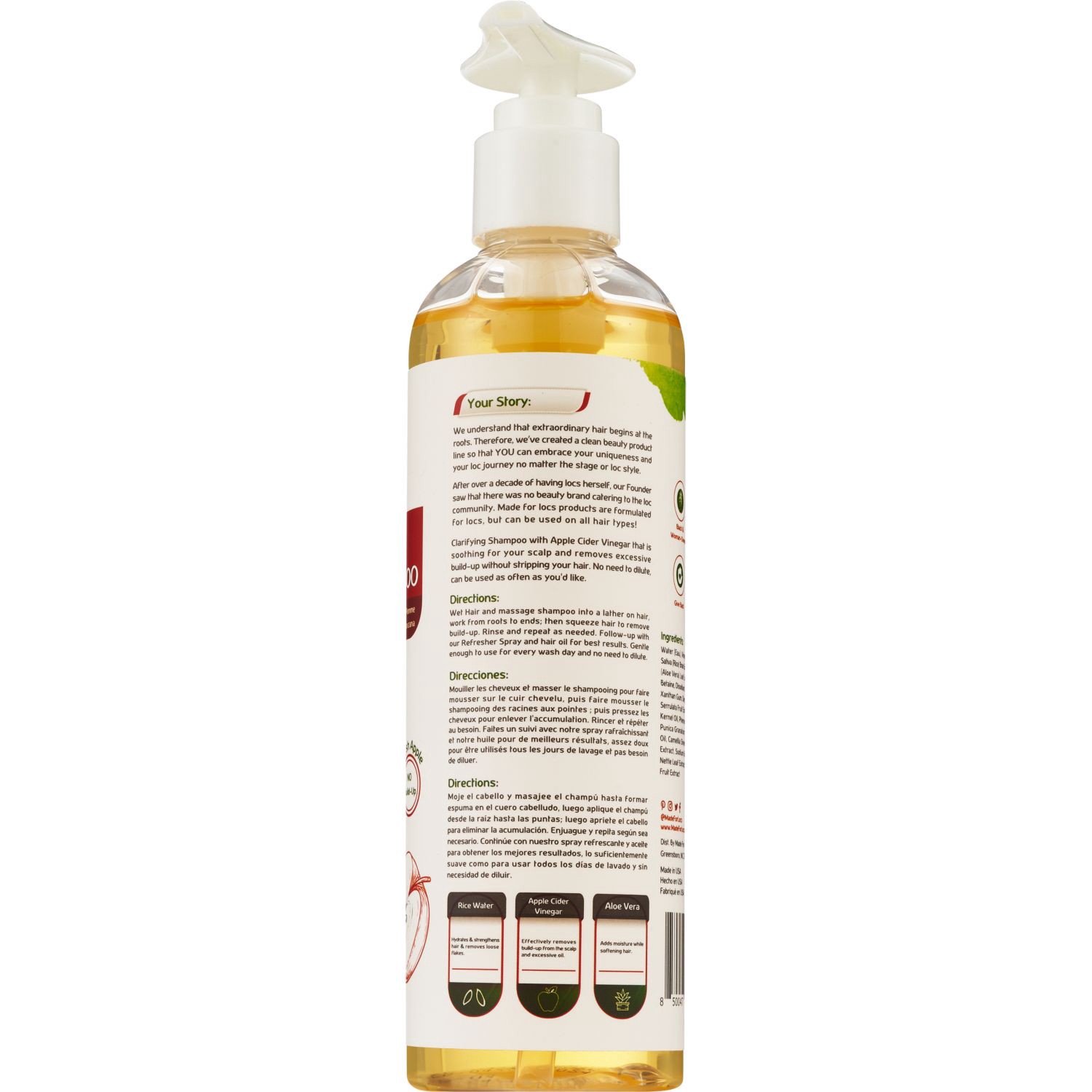 slide 3 of 4, Made for Locs Locs ACV Shampoo 8.8 fl oz, 8.8 fl oz